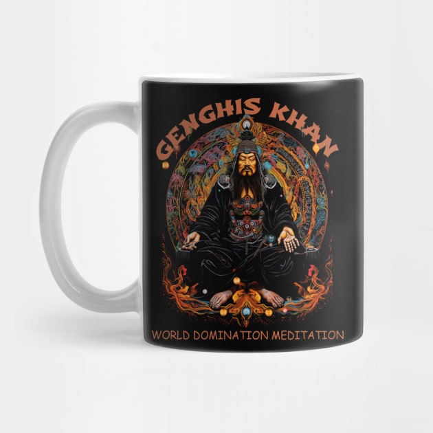 Funny Genghis Khan, World Domination Zen Meditation by Celebrity Zen